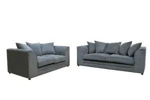 Casper Fabric 3&2 Seater Sofa Set Grey