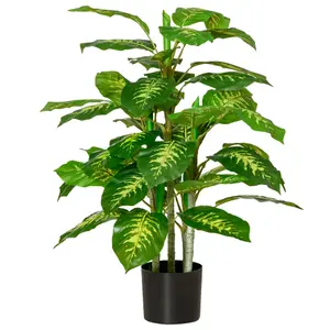 HOMCOM Artificial Evergreen Tree Fake Plant in Pot Indoor Outdoor Décor 95cm