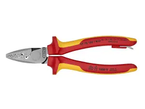 Knipex VDE Crimping Pliers with Tether Point 180mm