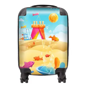 Fishes On A Beach Holiday Suitcase - Mini Cabin