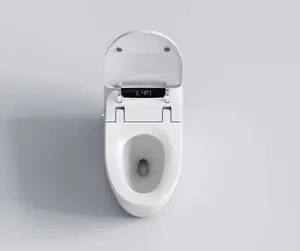 Smart Bidet Toilet for Bathrooms with Inner Tank, Touch Sensor, Auto Flush, Adjustable Seat Temperature, Auto Open/Close Lid