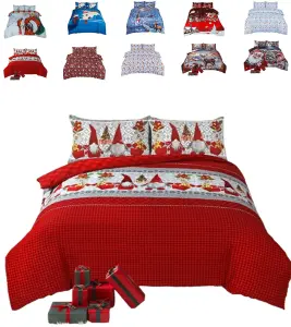 Christmas Magical Gnome a mythological creature DUVET SET 3D Print Polycotton Bedding Set