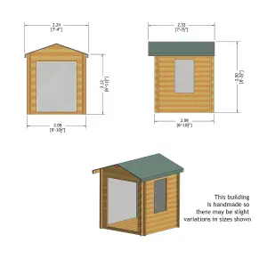 Shire Barnsdale 7x7 Log Cabin 19mm Logs