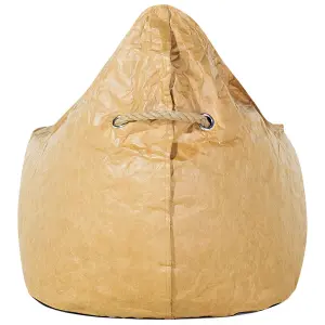 Beliani Modern Bean Bag Golden Brown DROP