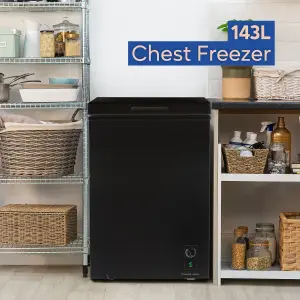 Russell Hobbs Chest Freezer 143L Freestanding Black with 5 Year Guarantee RH142CF0E1B