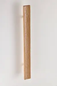 Solid Oak & Brass Handle - Swinford 320mm Clear Lacquer