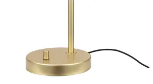 GoodHome Hatfield Pendant Straight Matt Gold effect Integrated LED Table lamp