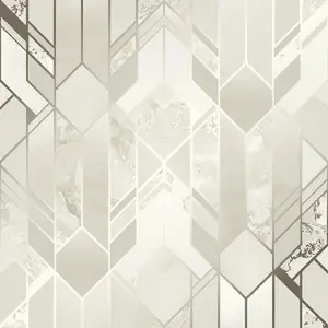 Liquid Marble Geometric Wallpaper In Cream