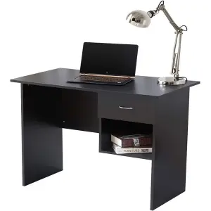 Wexford Computer Desk With Storage Shelf and Drawer - Black