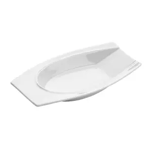 Maison by Premier Basso White Porcelain Serving Plate