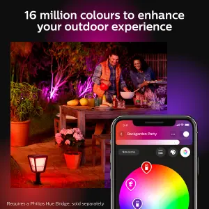 Philips Hue Econic White & Colour Ambiance LED Smart Outdoor Pedestal Light