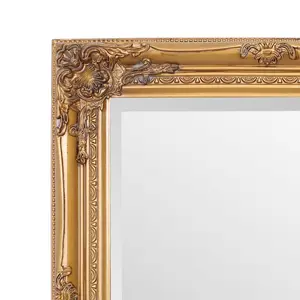 Andrews Flat Wall Mirror Antique Gold / 42cm x 53cm W