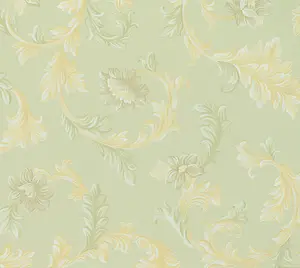 Galerie Neapolis 3 Green Acanthus Trail Embossed Wallpaper