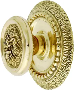 Castelion Brass Flower Centre Door Knob