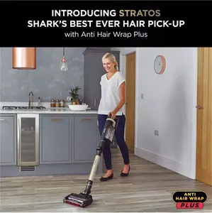 Shark Stratos IZ400UKT Pet Pro Model Cordless Stick Vacuum Cleaner With Anti Hair Wrap Plus & Clean Sense IQ, Charcoal Grey/Copper