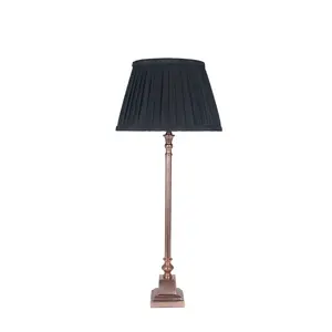 Kaat Polyester Blend Empire Lamp Shade ( Screw On ) Black / 23cm H x 35cm W x 35cm D