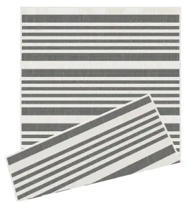 Duo Weave Collection Outdoor Rugs in Modern Stripes