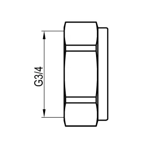 Plumbsure Brass Compression Cap (Dia)19mm