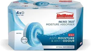 Unibond AERO 360° Moisture Absorber Neutral Refill Tab, Ultra-Absorbent And Odour-Neutralising, For AERO 360° Dehumidifier, Condensation Absorbers,