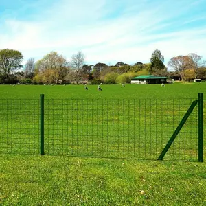 Euro Fence Set Steel Green Fencing Barrier Border Screen 150cm H x 250cm W