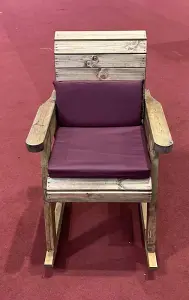 Chair Rocker with Cushions - W68 x D77 x H102 - Fully Assembled - Burgundy