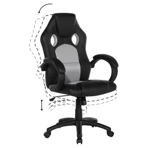 Swivel Office Chair Grey FIGHTER