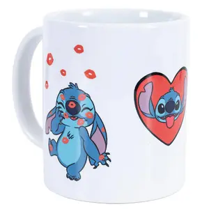 Lilo & Stitch Love Mug White/Blue/Red (One Size)