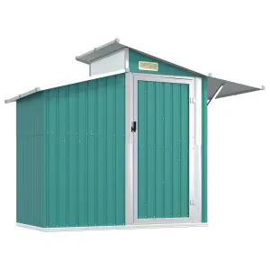 Berkfield Garden Shed Green 270x130x208.5 cm Galvanised Steel