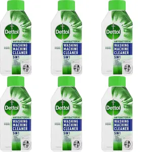 Dettol Anti Bacterial Washing Machine Cleaner, 250ml (Pack of 6)