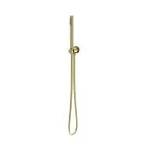 Emilia Brushed Gold Round Single Function Shower Handset with Holder