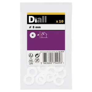 Diall M8 Nylon Washer, Pack of 10