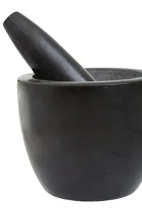 Maison by Premier Salerno Black Marble Tapered Mortar And Pestle