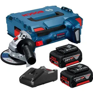 Bosch GWS 18V-7 18v 125mm Brushless Angle Grinder 2x 5.0ah Batteries + L-BOXX