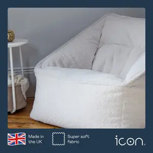 icon Natalia Borg Armchair Bean Bag Natural Giant Fluffy Bean Bag Chair