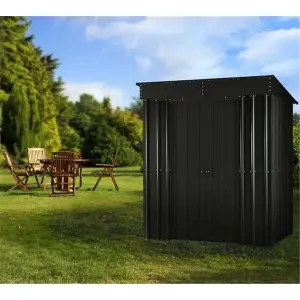 6 x 4 Pent Metal Garden Shed - Anthracite Grey (6ft x 4ft / 6' x 4' / 1.8m x 1.2m)