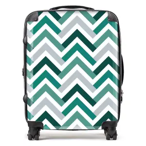 Geometric Retro Vintage Colored Chevron Pattern Suitcase - Large