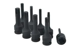 Laser Tools 7806 9pc Ribe Impact Bit Set 1/2" Drive