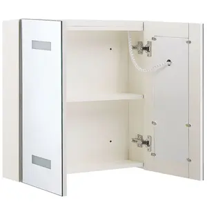 Bathroom Wall Mounted Mirror Cabinet with LED 60 x 60 cm TALAGAPA