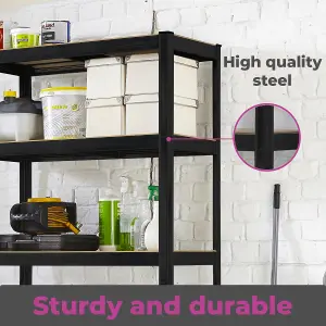 Neo Black Large 5 Tier Large Steel Garage Shelving