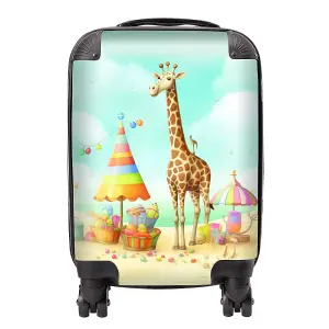 Giraffe On A Beach Holiday Suitcase - Small