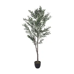 210cm H Artificial Olive Tree Decorative Plant in Planter Suitable for Office Living Room