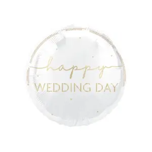 Unique Party Happy Wedding Day Foil Balloon White (One Size)