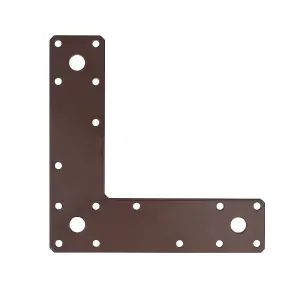 Pack of 4 - Heavy Duty Flat Corner Plate L Shape 90 Degree Right Angle Bracket Mending Brace Jointing Plate 150x150x38mm