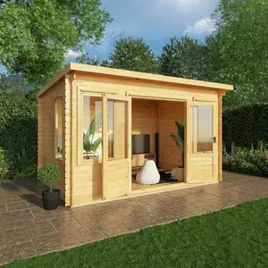 Mercia 13ft x 10ft Pent Log Cabin (19mm)