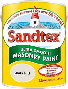 Sandtex Ultra Smooth Masonry Paint 5L - Chalk Hill