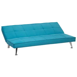 Beliani Modern Sofa Bed HASLE Sea Blue