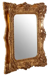 Interiors by Premier Marseille Gold Bevelled Edge Wall Mirror