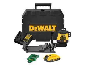 DeWalt DCLE34031D1 18V XR Compact Green Laser 3 x 360 Degree - 2.0Ah Battery