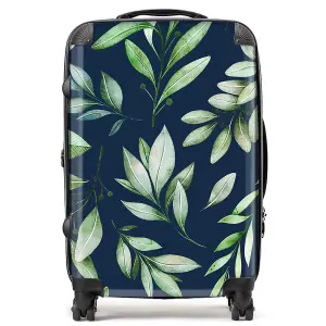 Watercolor Leaves Suitcase - Medium