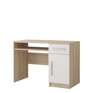 Warm Oak Sonoma Computer Desk H760mm W1100mm D500mm - Natural Elegance for Cosy Home Offices